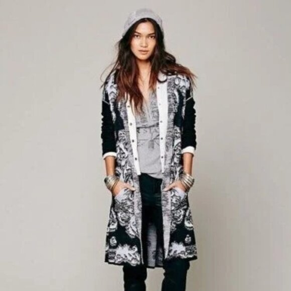 Free People After The Storm Hooded Cardigan - Picture 1 of 11